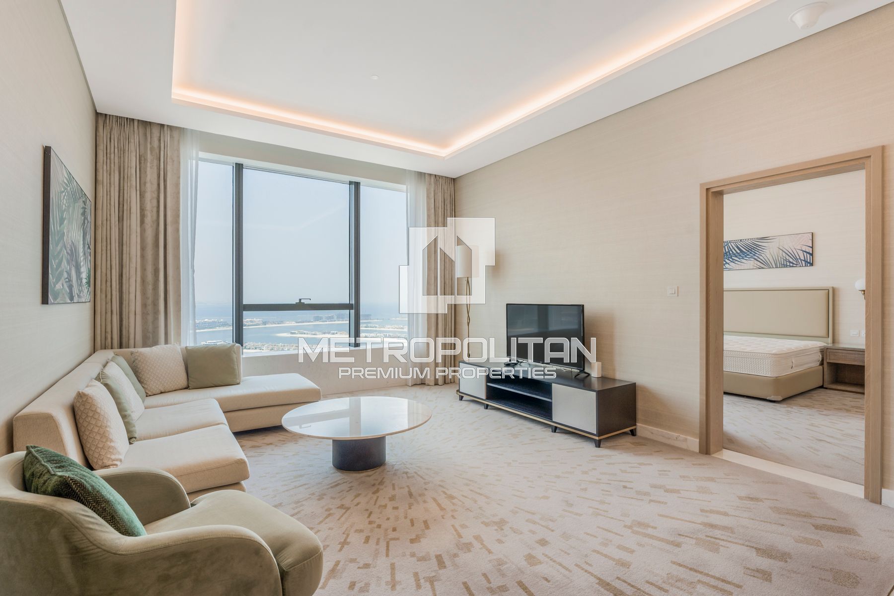 Palm and Sea View | Skyline Marina | High Floor-2